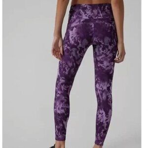 Athleta Rainier Tight Printed Legging Spliced Floral Basalt Violet Small Tall